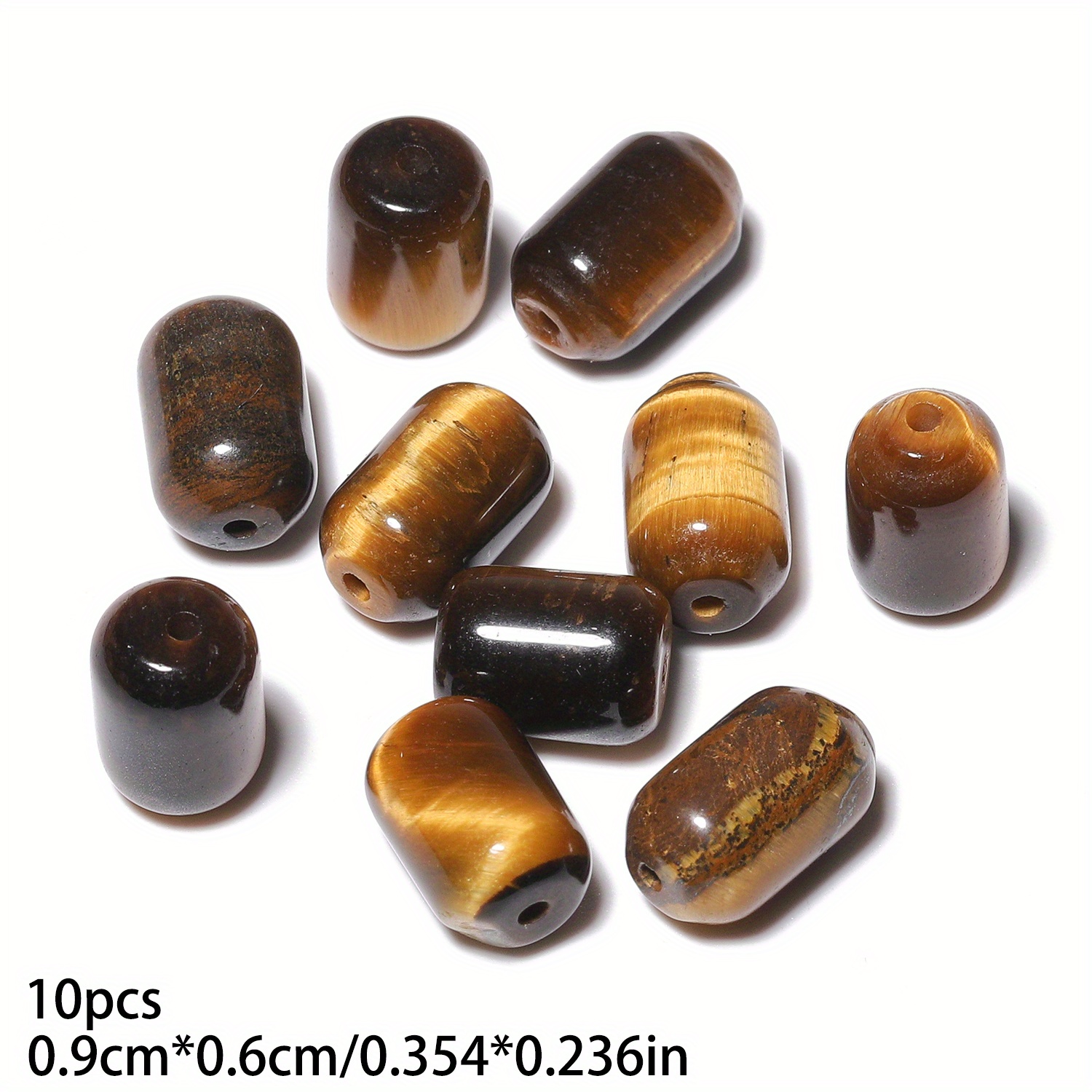 10pcs Small Bucket Shaped Stone Beads for DIY Crafting
